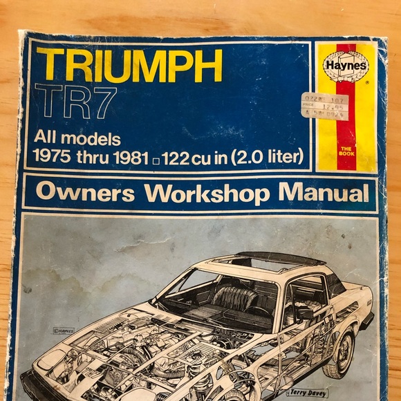 Triumph TR7 Models 1975 thru 1981 Owners Workshop Manual - Picture 2 of 14